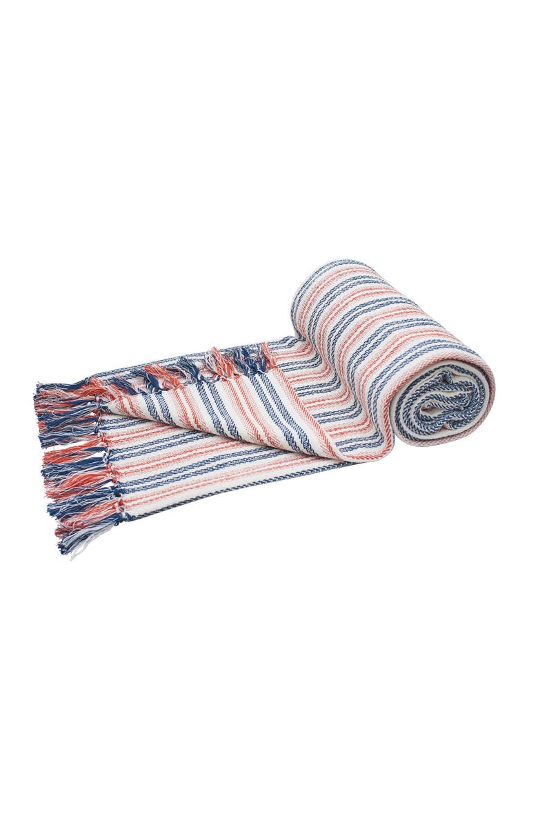 carol & frank 50" x 60" Hugo Woven Throw, Main, color, Orange