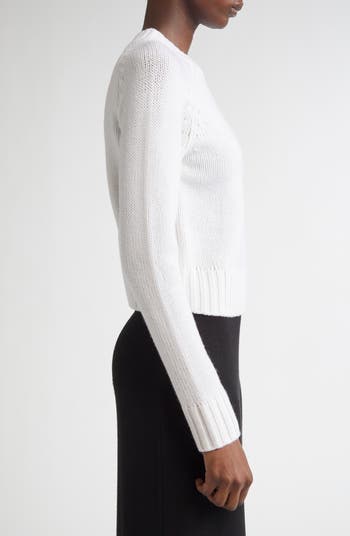Raglan Sleeve Wool & Cashmere Crewneck Sweater
