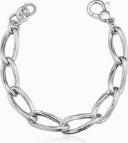 Oradina Sterling Silver Milanese Twist Link Bracelet