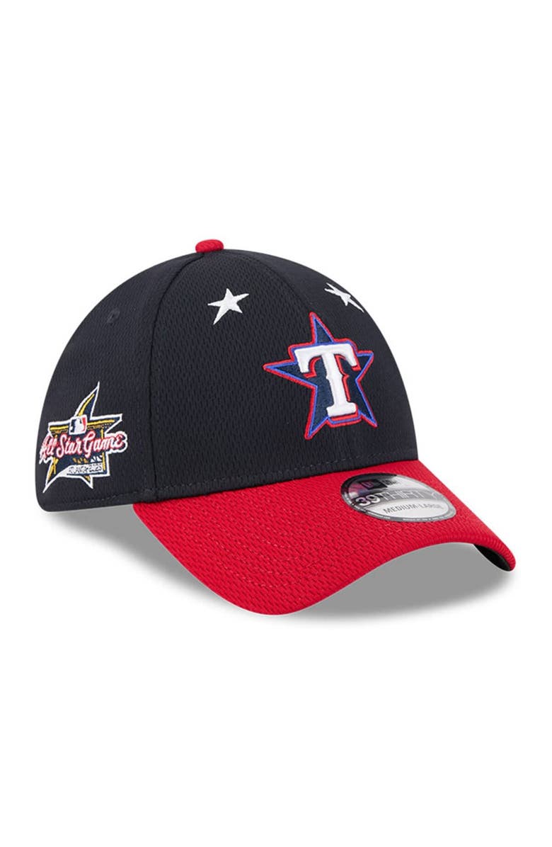 New Era Men's New Era Navy/Red Texas Rangers 2025 MLB All-Star Game Workout 39THIRTY Flex Hat, Main, color, Navy