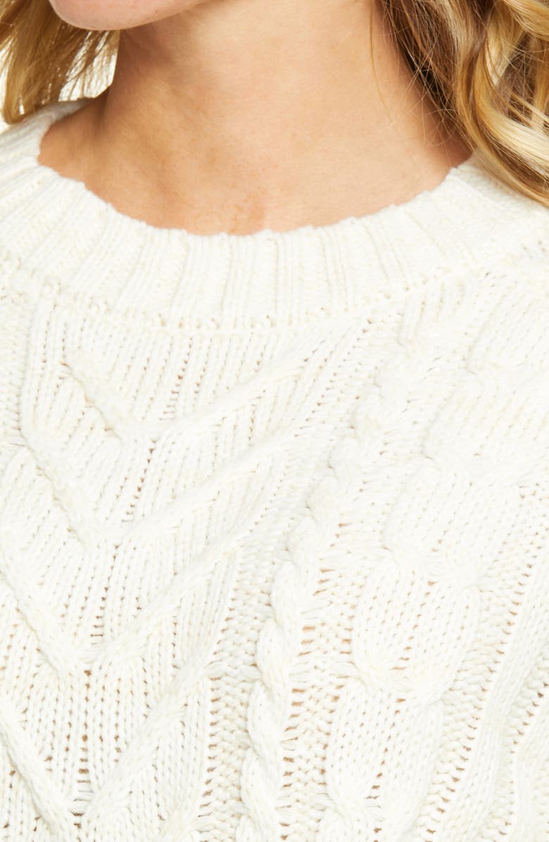 Cotton Emporium Cable Knit Sweater, Alternate, color, 