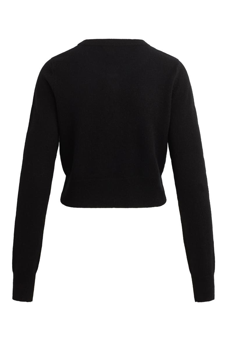 The Cropped Rebecca Cardigan, Alternate, color, BLACK