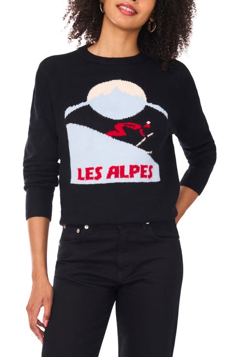 Swiss Alps Graphic Crewneck Sweater