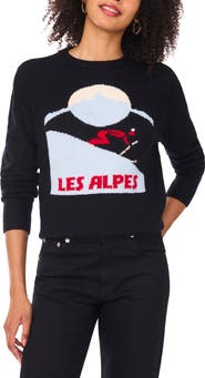 Vince Camuto Swiss Alps Graphic Crewneck Sweater
