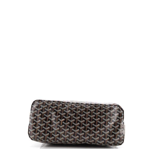 Pre-owned Goyard Goyard Boheme Hobo Printed Coated Canvas In Black