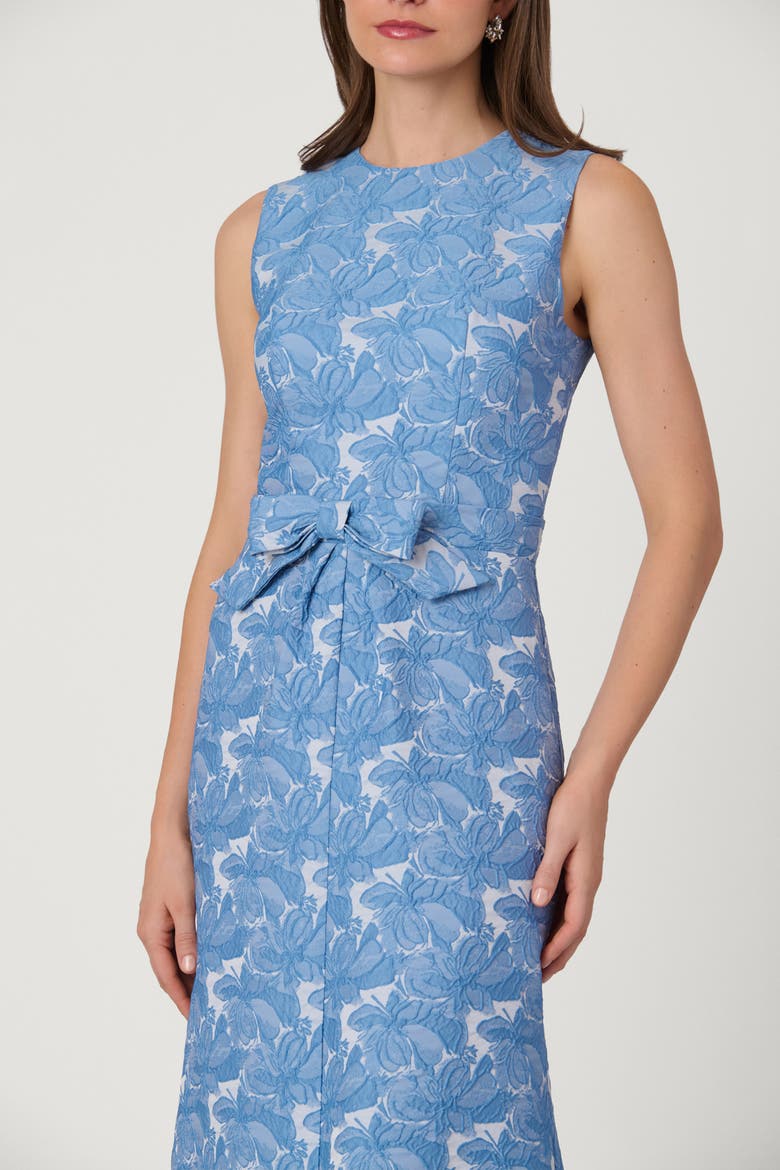 Floral Stretch Jacquard Midnight Loren Dress, Alternate, color, Marina