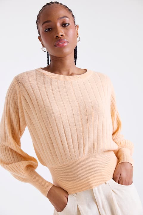 Rosa Ribbed 100% Cashmere Sweater