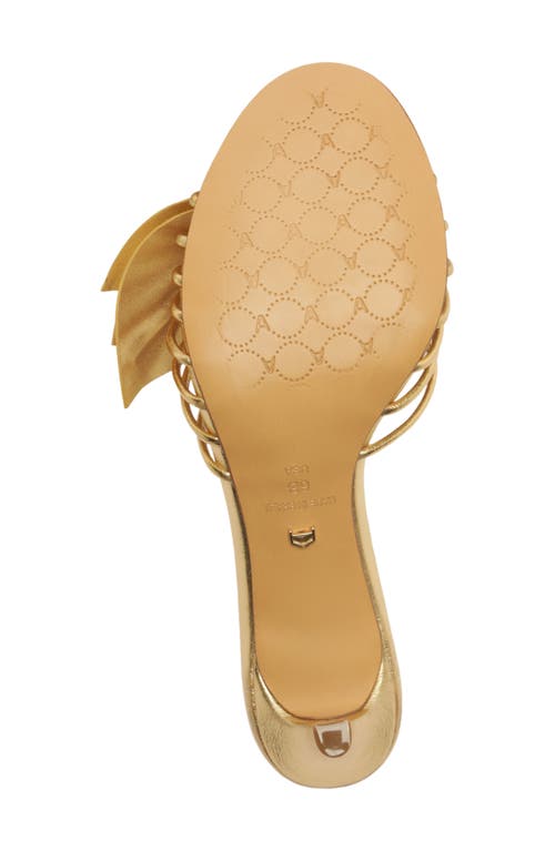 Arezzo Viola Mid Slide Sandal In Gold