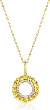 SUZY LEVIAN Cubic Zirconia Sunburst Pendant Necklace