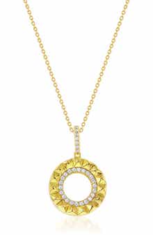 SUZY LEVIAN Cubic Zirconia Sunburst Pendant Necklace