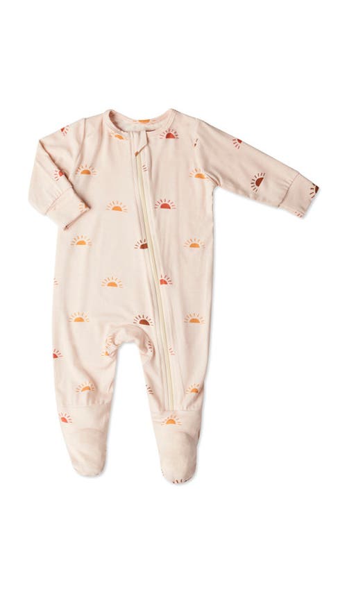 Everly Grey Jersey Long Sleeve Footie In Multi