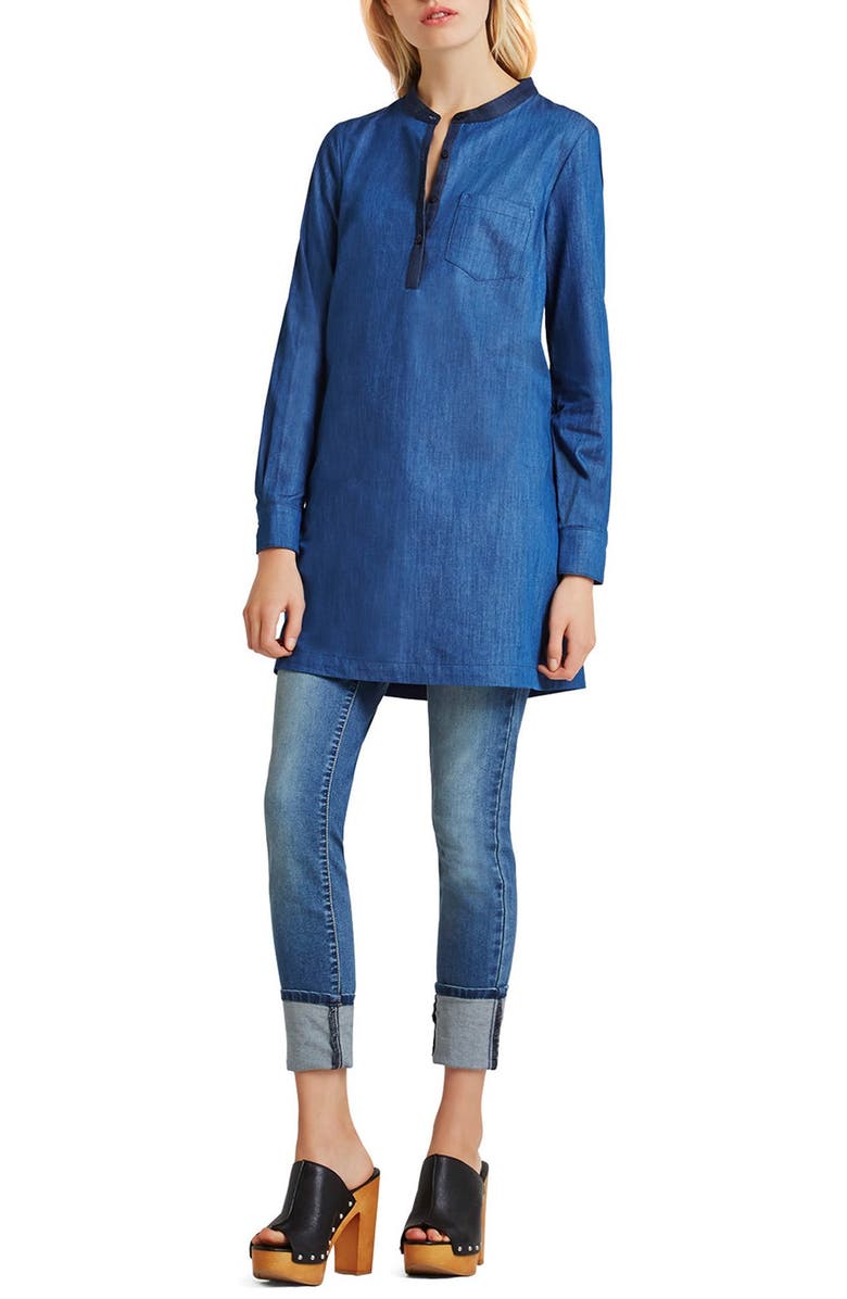 BCBGeneration Denim Tunic Dress, Main, color, 