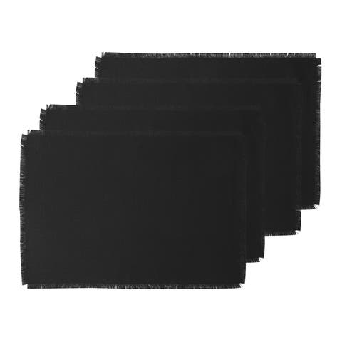Linen Placemats - Fringe, 14" x 19" Inch