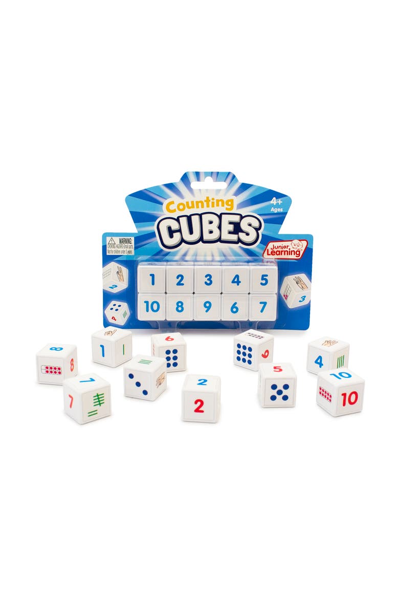 Counting Cubes Educational Learning Set Ten Learning Cubes, Alternate, color, Multicolored
