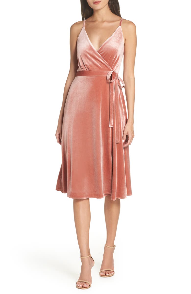 Ali & Jay Baby Love Velvet Wrap Dress, Main, color, 