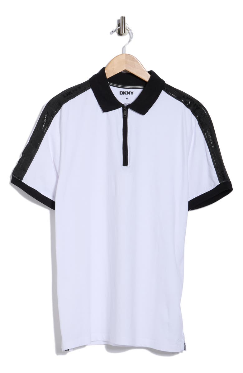 DKNY SPORTSWEAR Pali Stretch Cotton Polo, Alternate, color, White