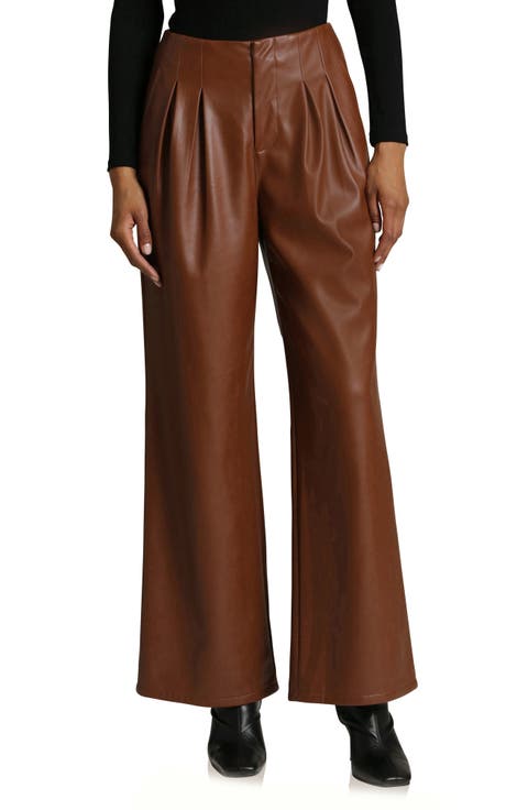 Women's Brown Leather Pants | Nordstrom Rack Women's Brown Leather Pants | Nordstrom Rack