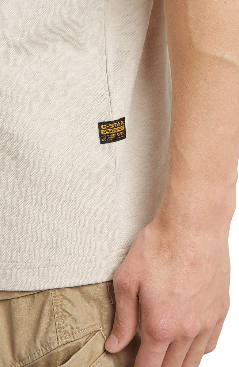 G-STAR Checquard Logo Organic Cotton T-Shirt, Alternate, color, White Bait