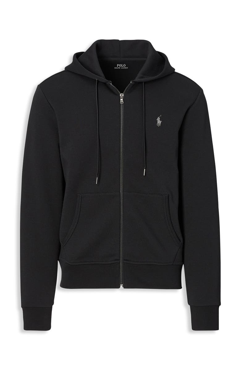Polo Ralph Lauren Big & Tall Double-Knit Full-Zip Hoodie, Alternate, color, Black