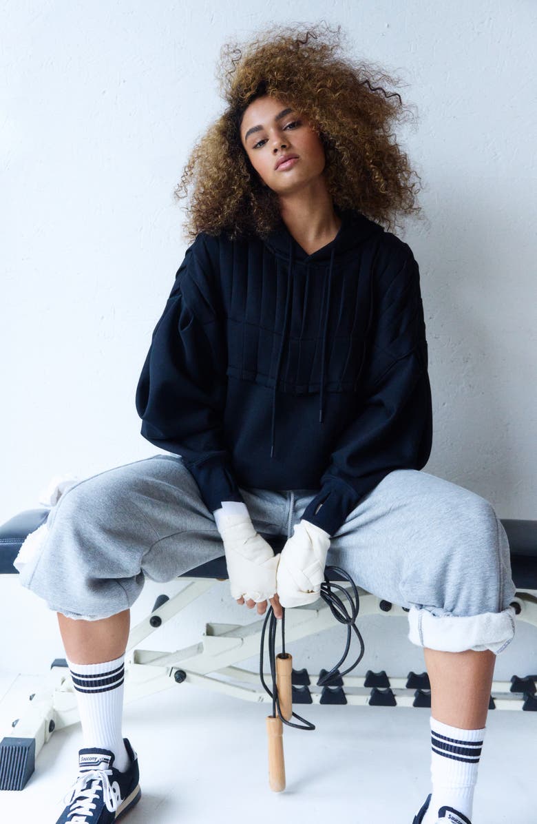 Free People FP Movement Pick It Up Pleat Detail Hoodie, Main, color,