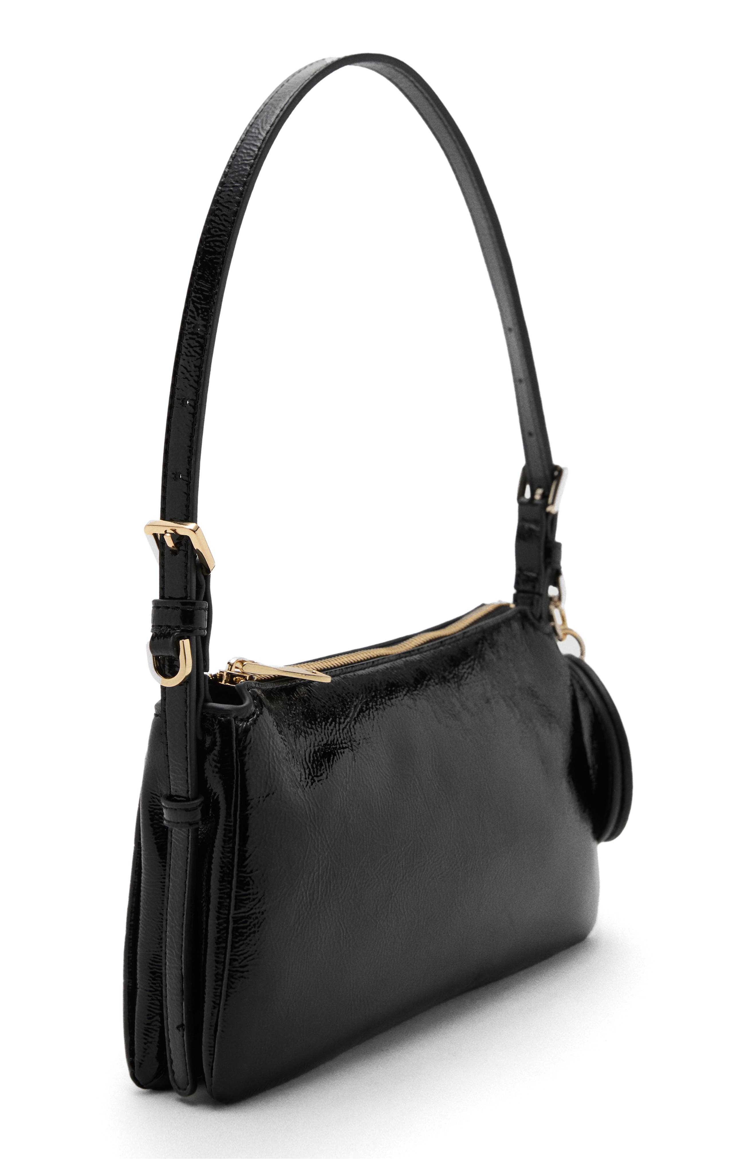 MANGO Faux Leather Shoulder Bag, Alternate, color, 