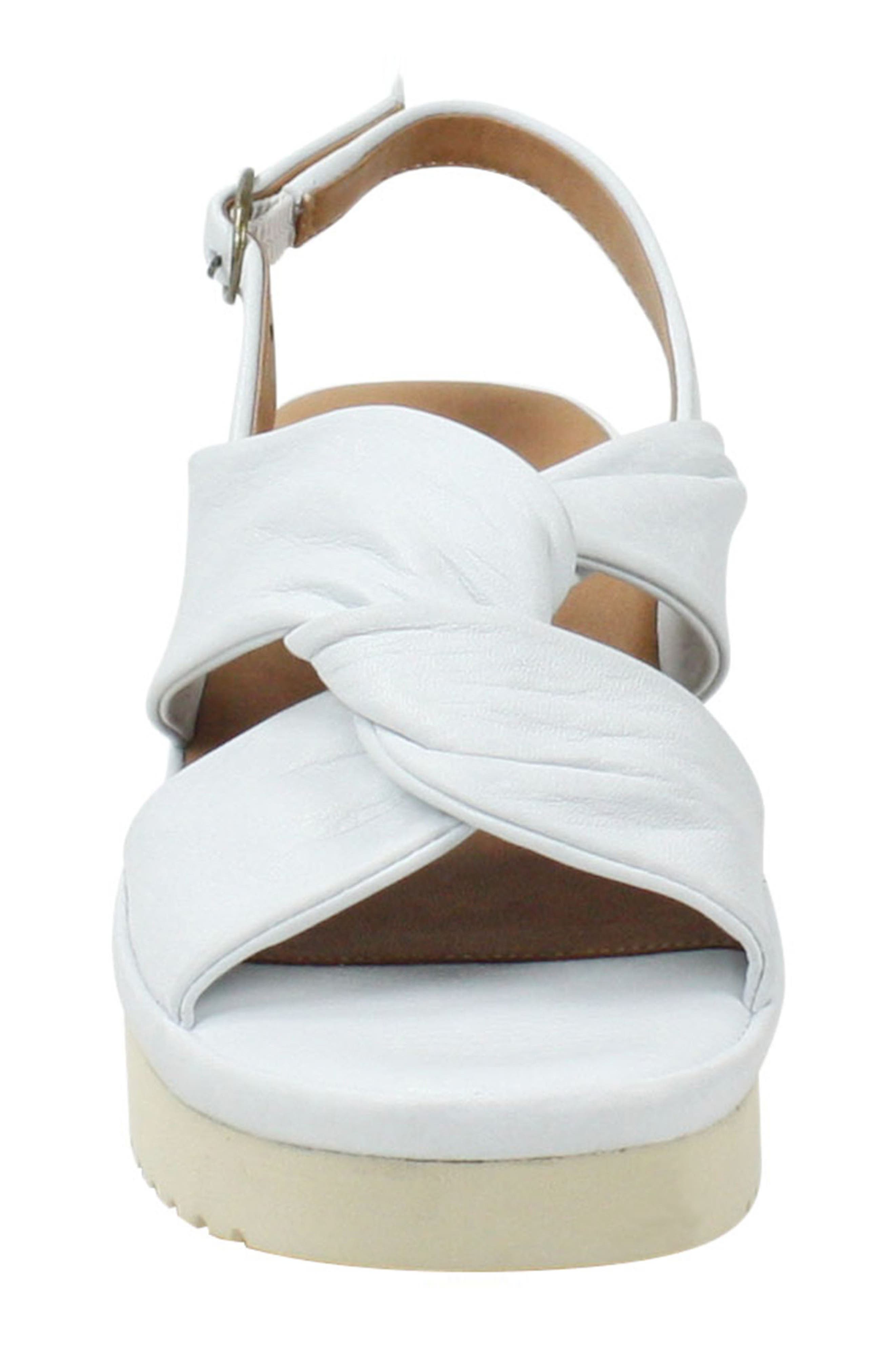 L'Amour de Pieds Amiens Slingback Platform Sandal, Alternate, color, WHITE LEATHER