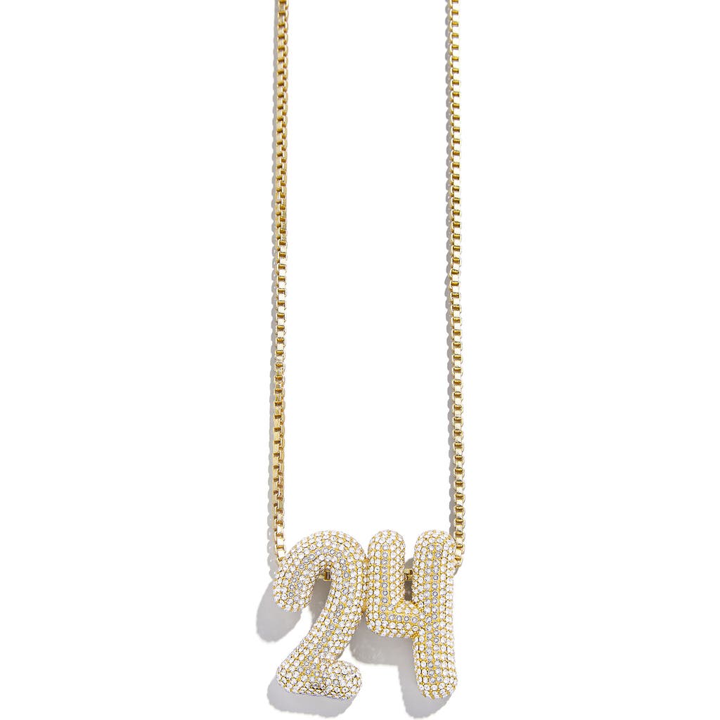Shop Baublebar Lucky Number Bubble Necklace In Clear