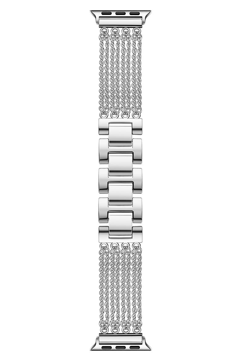 Resin Detail 23mm Apple Watch® Bracelet Watchband, Alternate, color, SILVER