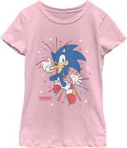 Sonic the Hedgehog Girl's Sonic the Hedgehog 4th of July Fireworks Graphic T-Shirt