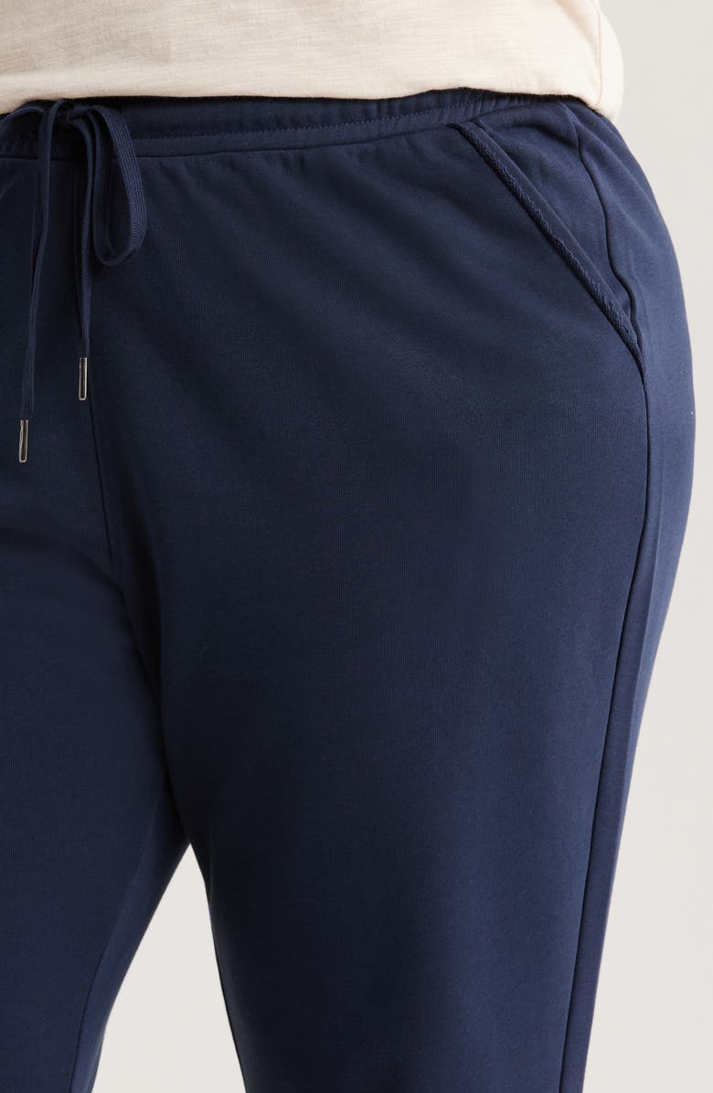 Caslon<sup>®</sup> Drawstring Terry Flare Pants, Alternate, color, 