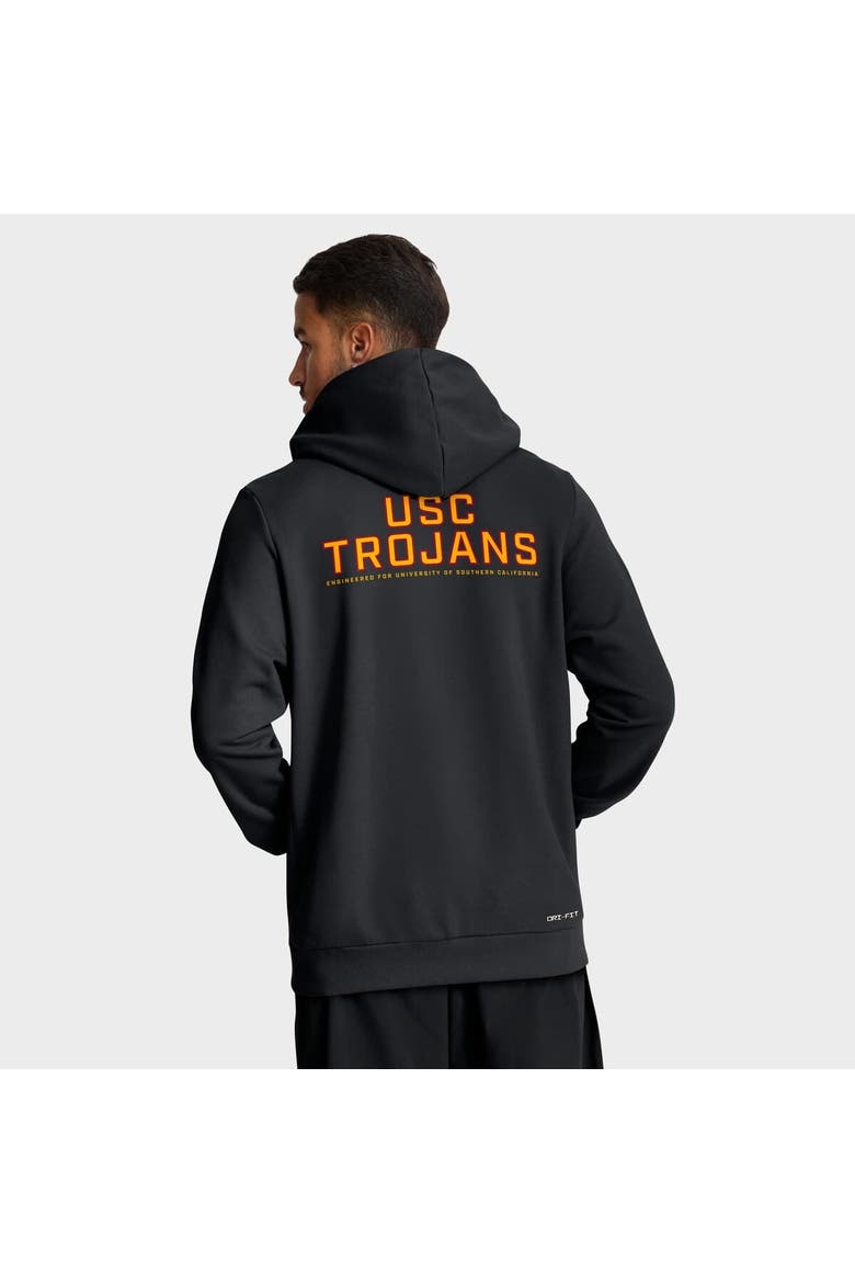 Men's Nike Black USC Trojans 2025 Sideline Standard Issue Dri-FIT Full-Zip Hoodie, Alternate, color, Black