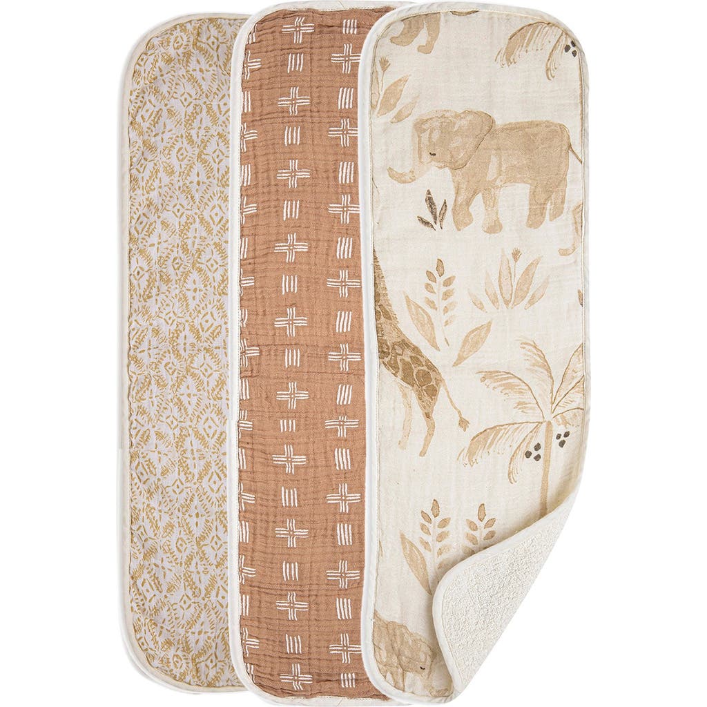 CRANE BABY 3-Pack Cotton Baby Burp Cloth Set in Tan/Multi  product