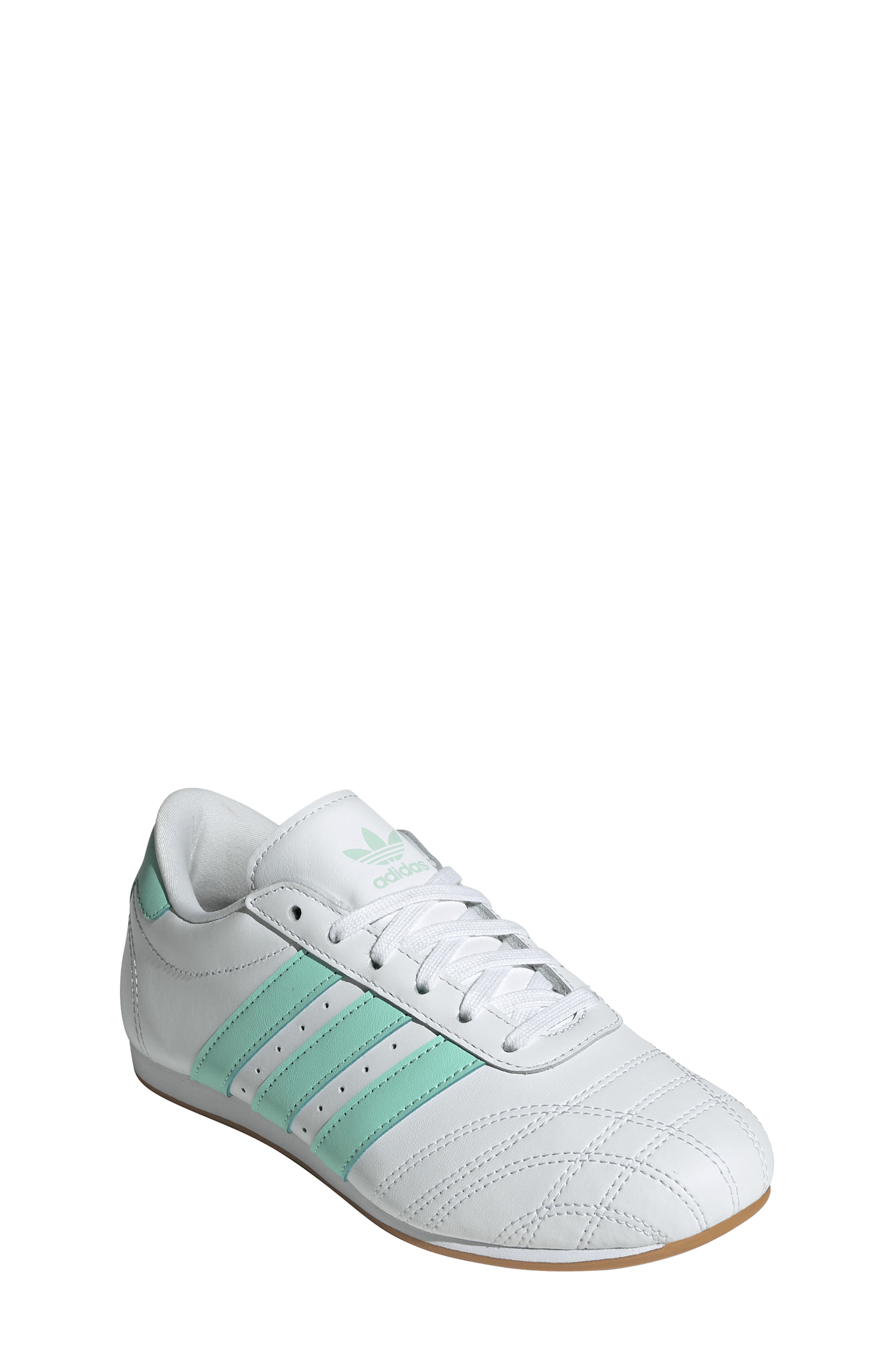 adidas Kids' Taekwondo Sneaker, Main, color, White/ Clear Mint/ Gum