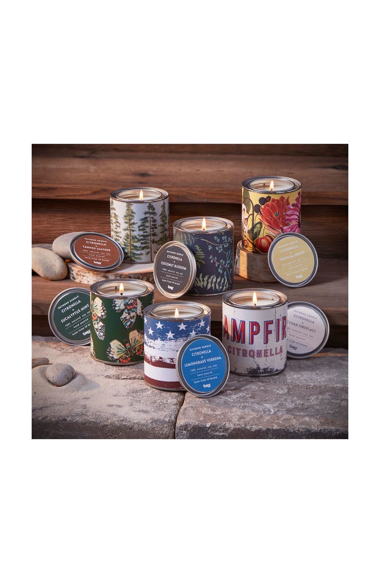 tag Citro Tanned Leather Tin Flame Candles Multicolor 48hr Burn, Alternate, color, Multicolored