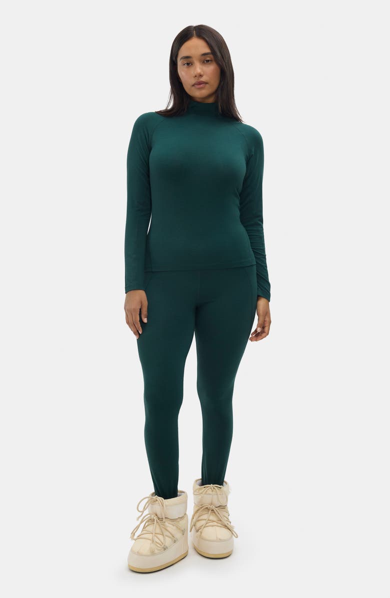 Halfdays Clare Mock Neck Base Layer Top, Alternate, color, Alpine