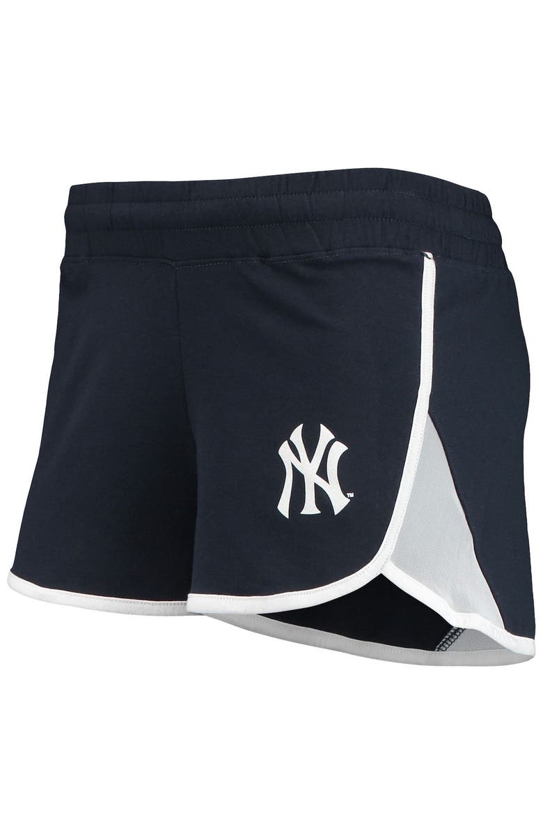 New Era Women's New Era Navy New York Yankees Stretch French Terry Shorts, Alternate, color, Navy