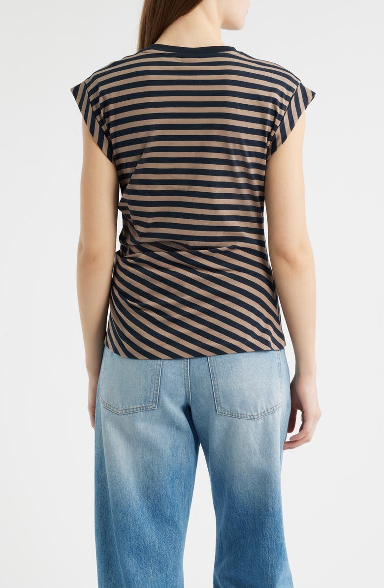 BOSS Epka Stripe Cotton Muscle T-Shirt, Alternate, color, Sky Captain Pumice Stripe