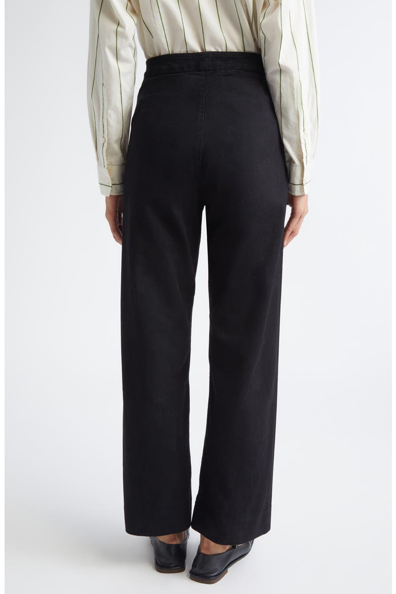 Denim Sailor Trousers, Alternate, color, BLACK