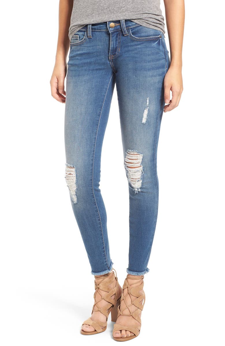 SP Black Destroyed Skinny Jeans, Main, color, 