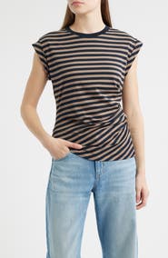 BOSS Epka Stripe Cotton Muscle T-Shirt
