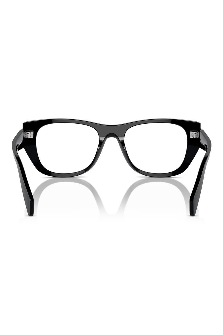 52mm Cat Eye Optical Glasses, Alternate, color, BLACK
