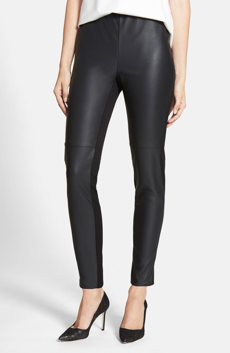 Trouvé Mixed Media Leggings, Main, color, 