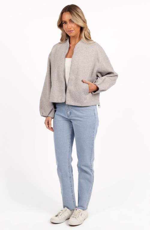 Petal And Pup Petal & Pup Liv Zip-up Knit Jacket In Gray