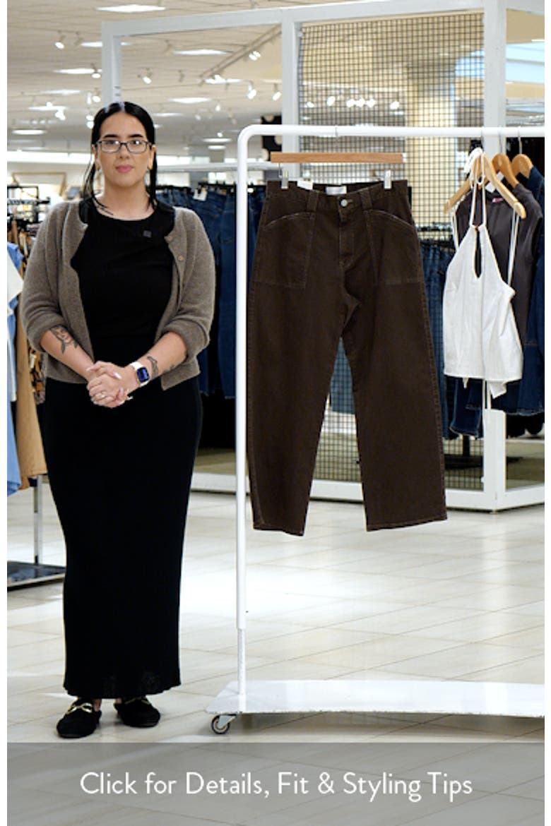Pomonok High Waist Stretch Cotton Twill Ankle Pants video