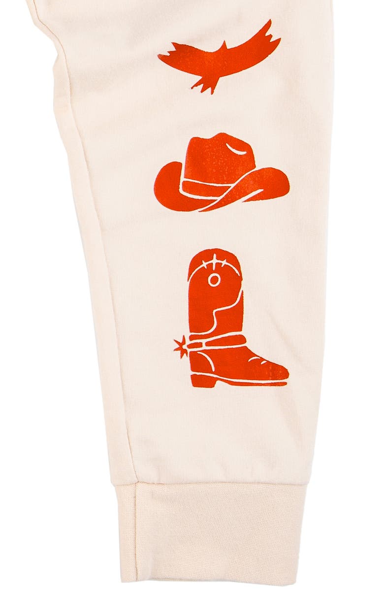 Miki Miette Kids' Ziggy Cowboy French Terry Graphic Joggers, Alternate, color, 