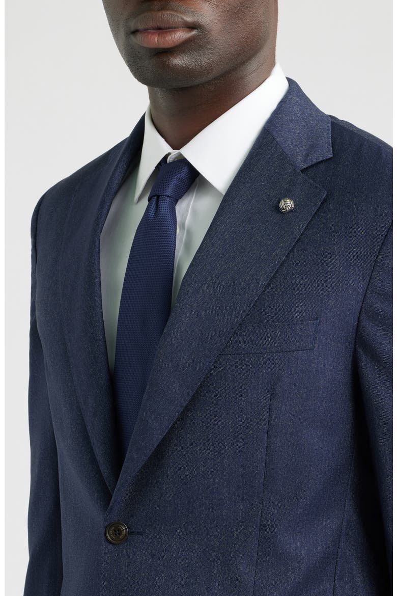 250th Capsule Mason Regular Fit Navy Denim Effect Wool Suit, Alternate, color, DENIM