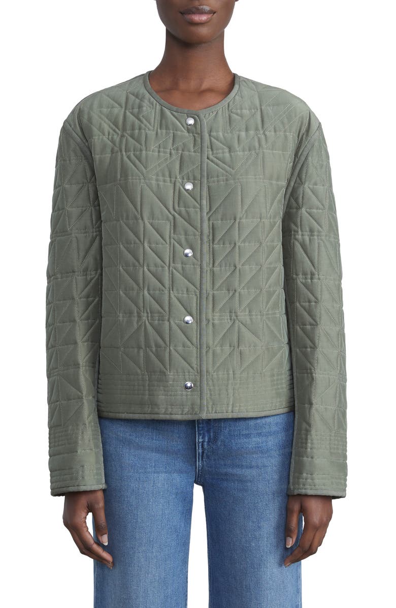 Lafayette 148 New York Nash Reversible Quilted Cotton Blend Jacket, Main, color, 