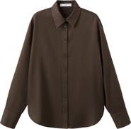 MANGO Straight Button-Up Shirt