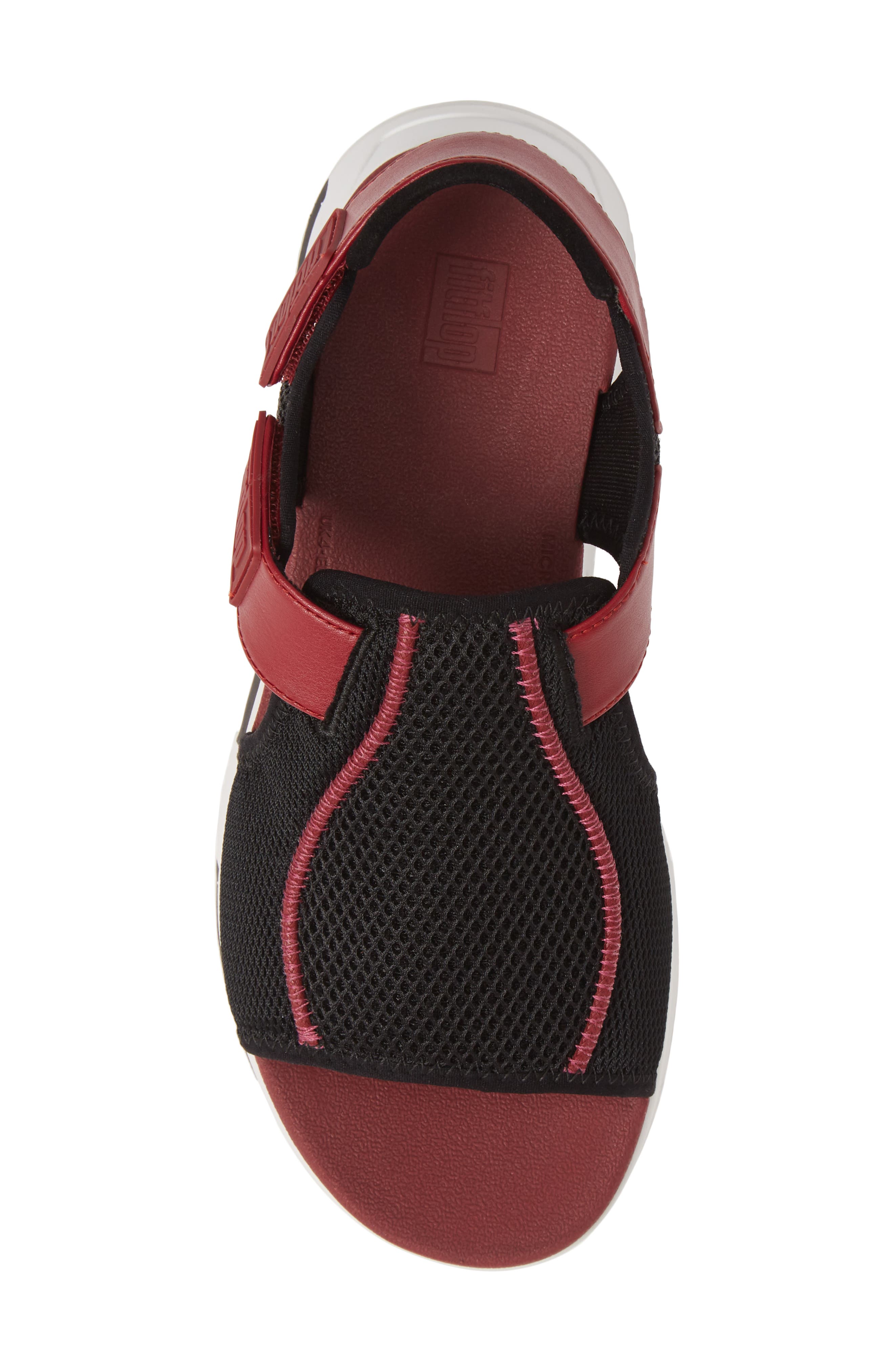 Alyssa Sandal, Alternate, color, FUCHSIA/ BLACK FABRIC