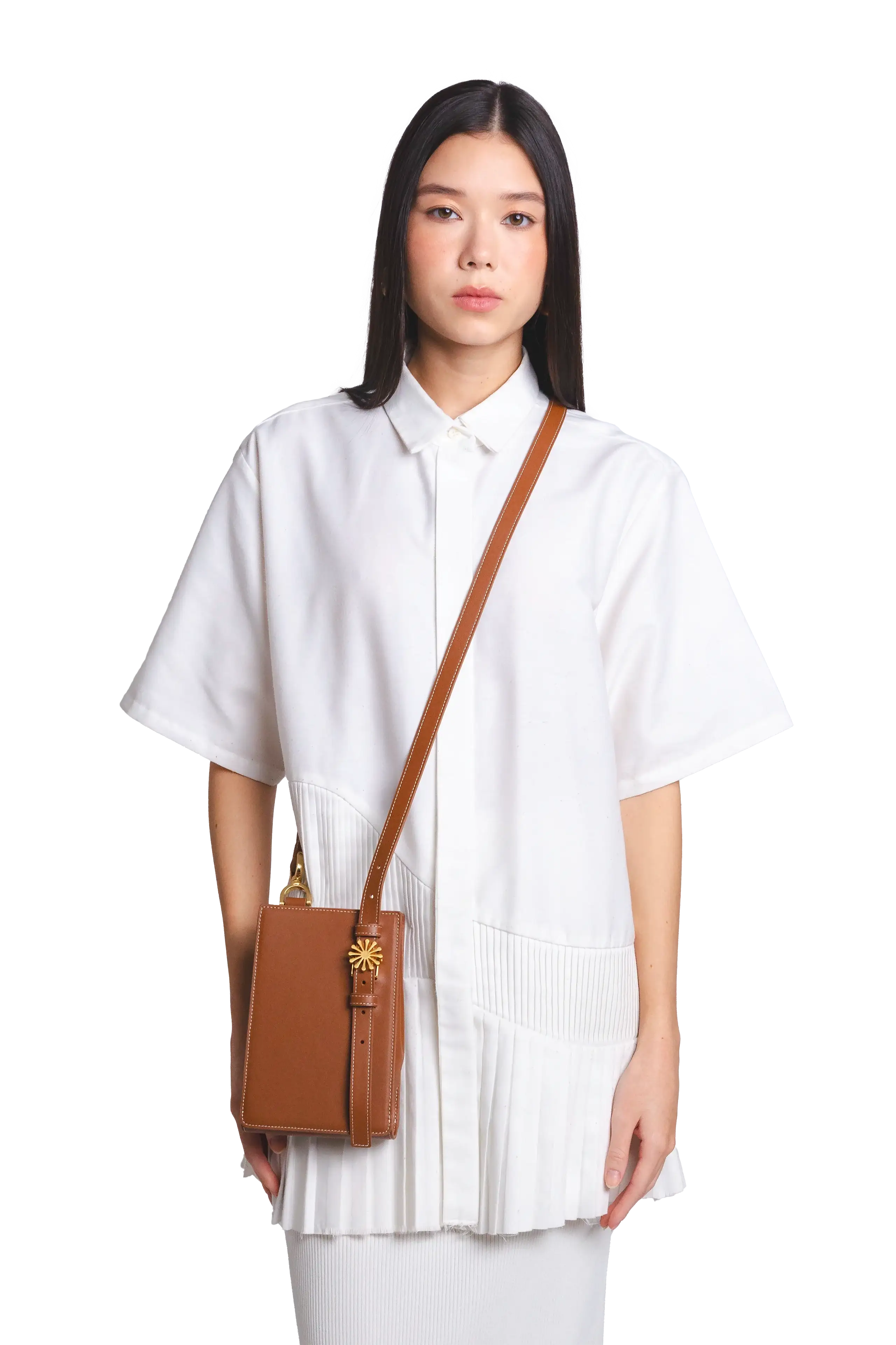 1PM Leather Crossbody Bag, Alternate, color, Caramel